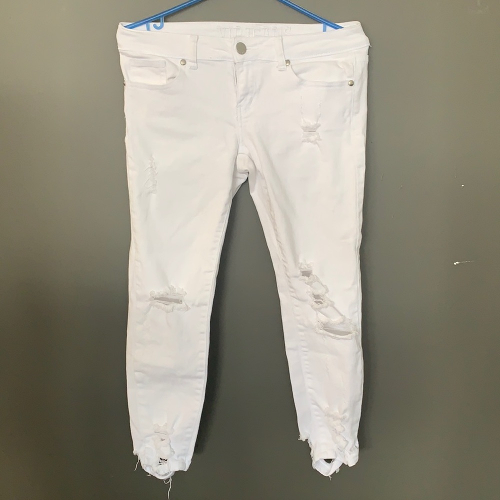 VIP white distressed jeans